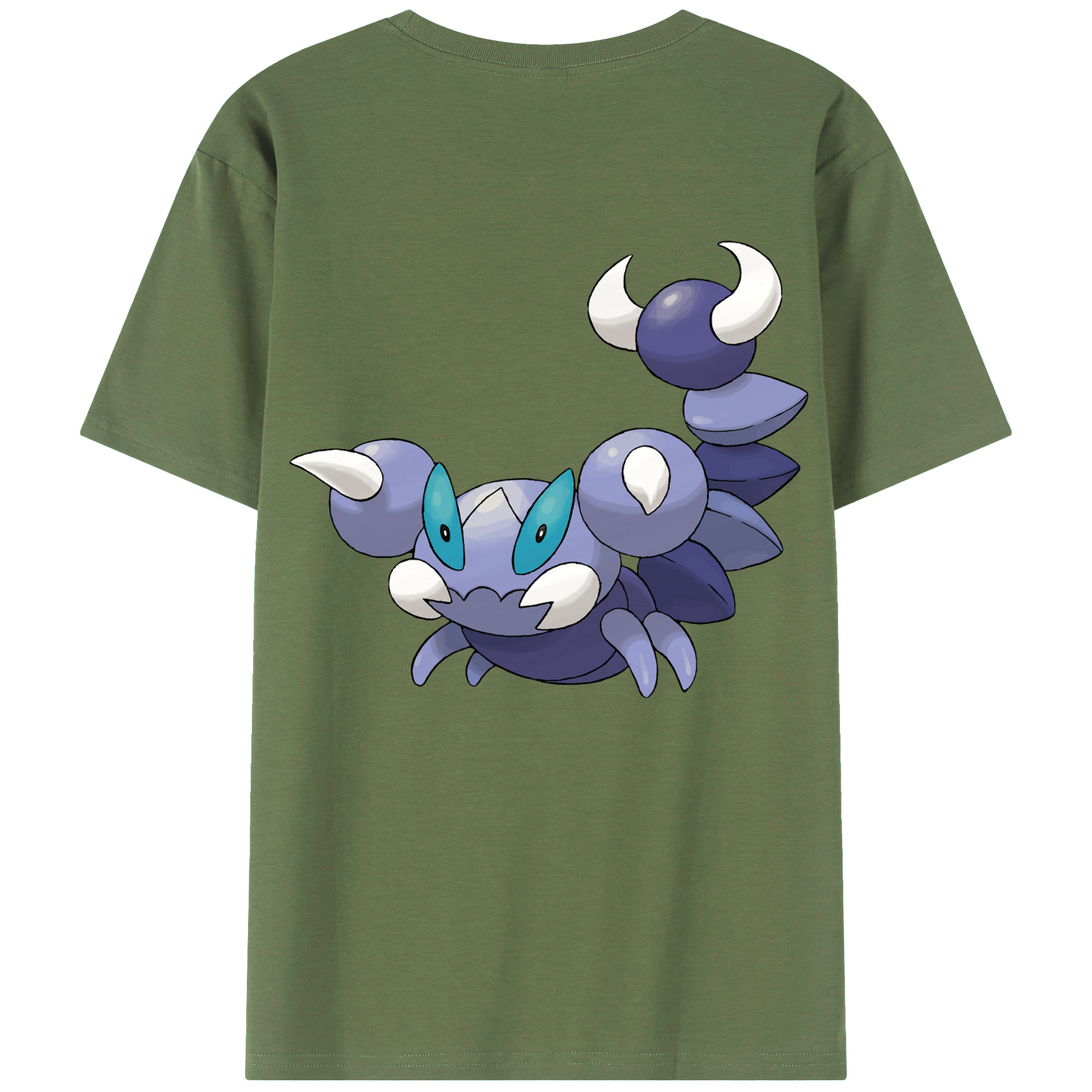 （画像用） ポケットモンスター Pokémon 綿100％ メンズ半袖Tシャツ（バックプリント） 通気性